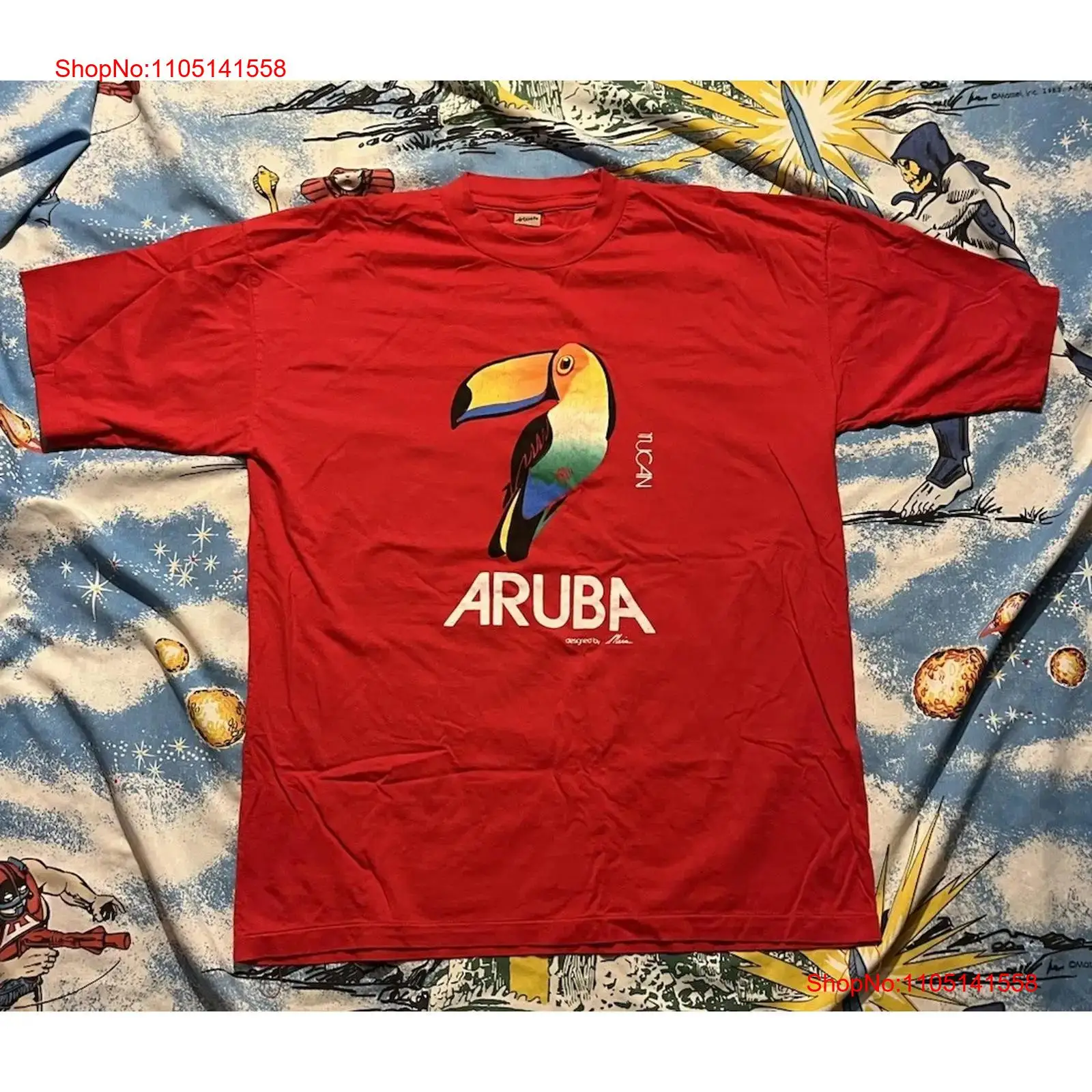 Streetwear Brand Red - Vintage Aruba Tucan Toucan T Shirt