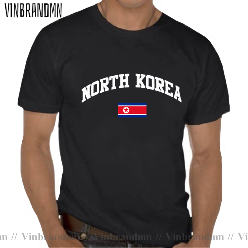 Streetwear Brand Korea - Vinbrandmn North Korea Flag Men Tshirt