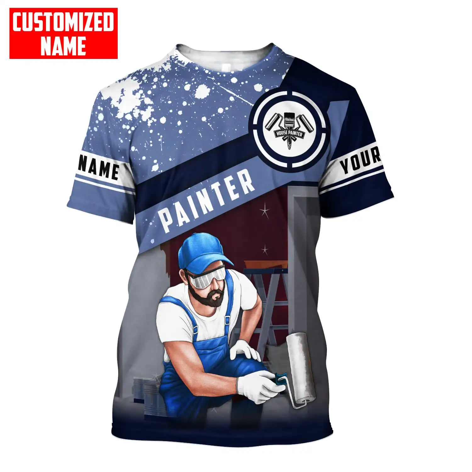 Personalized Name Painter 3D A - Streetwear Brand T Shirt ulasan dan harga