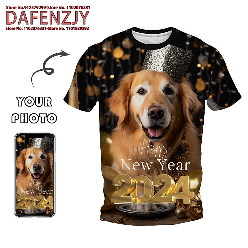 Custom Funny Pet Photo 3D All  - Streetwear Brand T Shirt ulasan dan harga