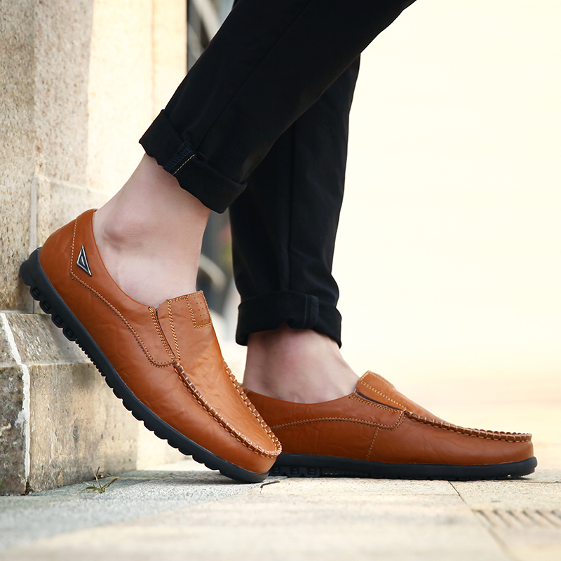 Genuine Leather Men Casual Sho - Streetwear Brand Luxury ulasan dan harga