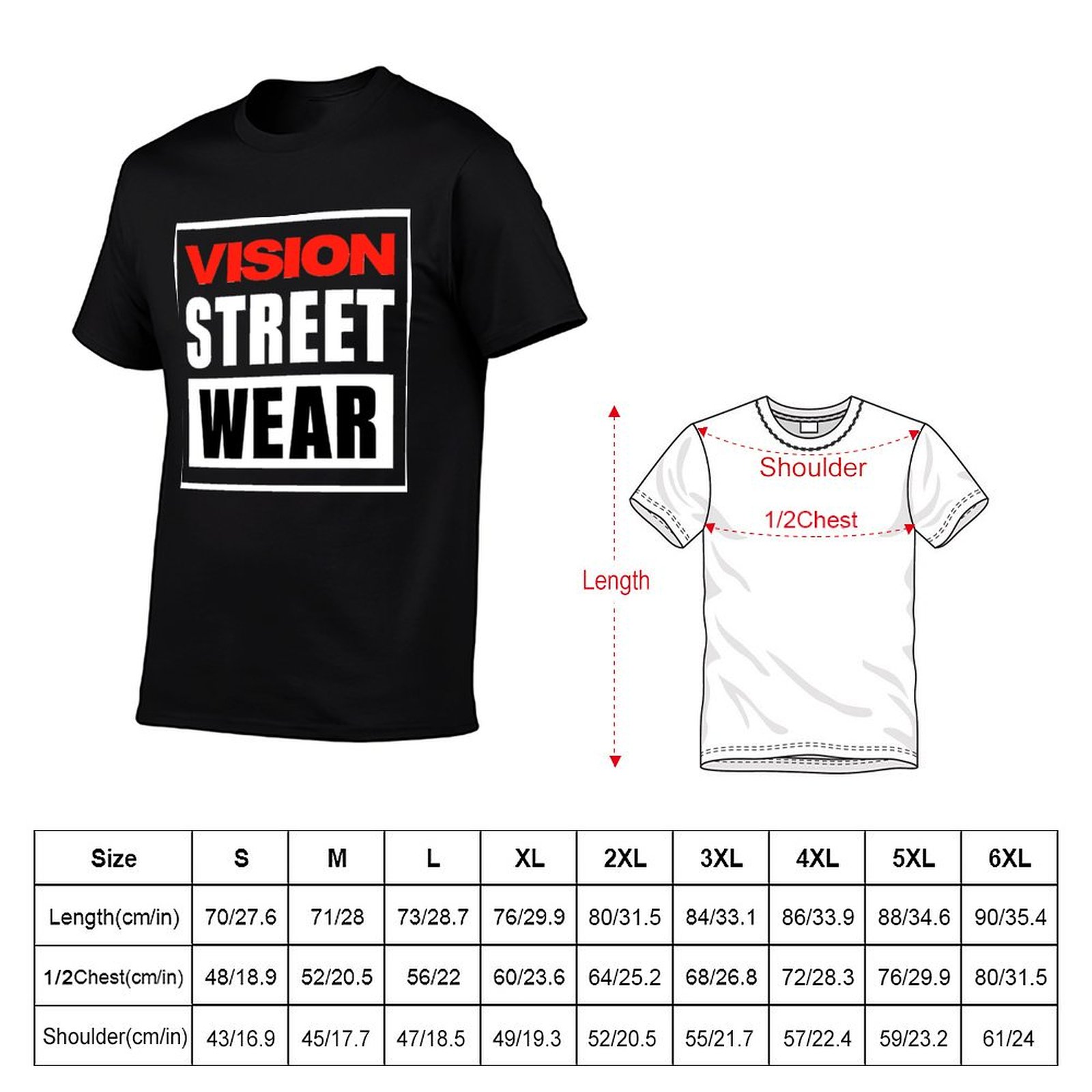 Vision Street Wear T-Shirt t s - Vision Streetwear Brand ulasan dan harga