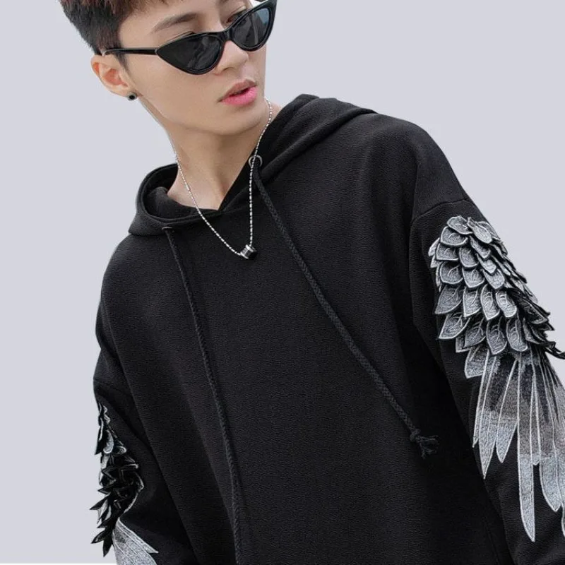 Sweatshirt for Men Hooded Embr - Streetwear Brand Hoodie ulasan dan harga