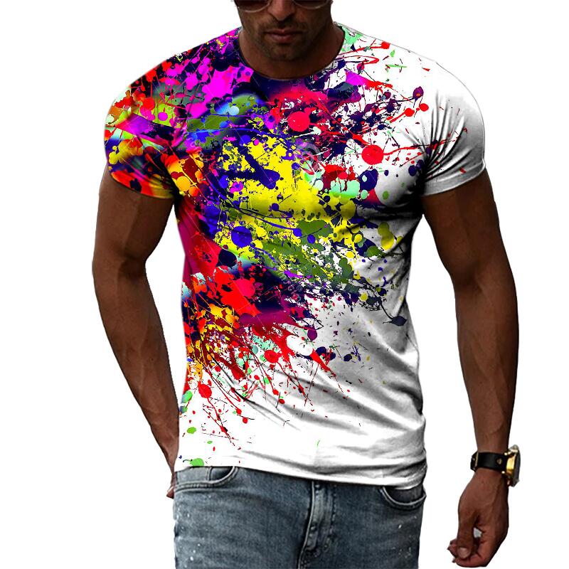 Men's Summer Fashion 3D Print  - Streetwear Brand T Shirt ulasan dan harga