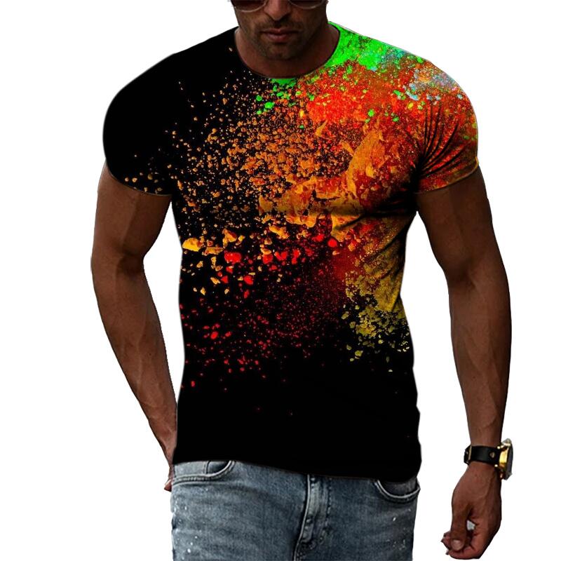 Men's Summer Fashion 3D Print  - Streetwear Brand T Shirt ulasan dan harga