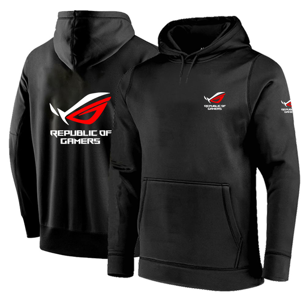 Solid Color Men ROG Republic O - Streetwear Brand Hoodie ulasan dan harga