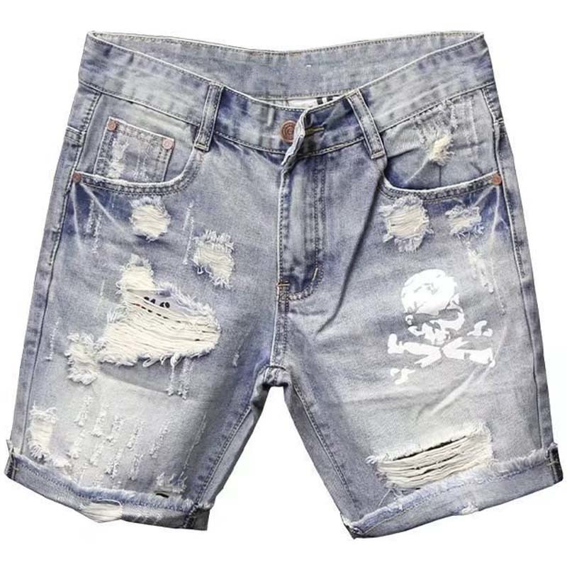Summer Men's Worn Bead Hole Be - Streetwear Brand Pants ulasan dan harga
